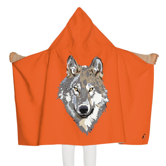 Youth Hooded Towel: Wolves Orange