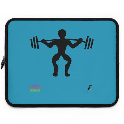 Laptop Sleeve: Weightlifting Turquoise