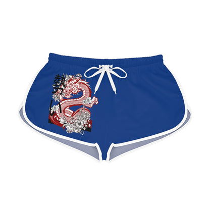 Women's Relaxed Shorts: Dragons Dark Blue