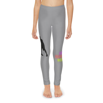 Youth Full-Length Leggings: Basketball Grey