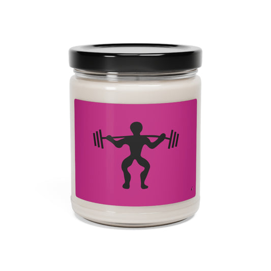 Scented Soy Candle, 9oz: Weightlifting Pink