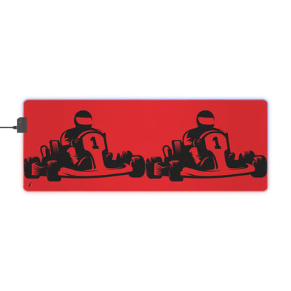 LED Gaming Mouse Pad: Racing Red