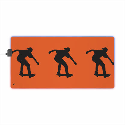 LED Gaming Mouse Pad: Skateboarding Orange