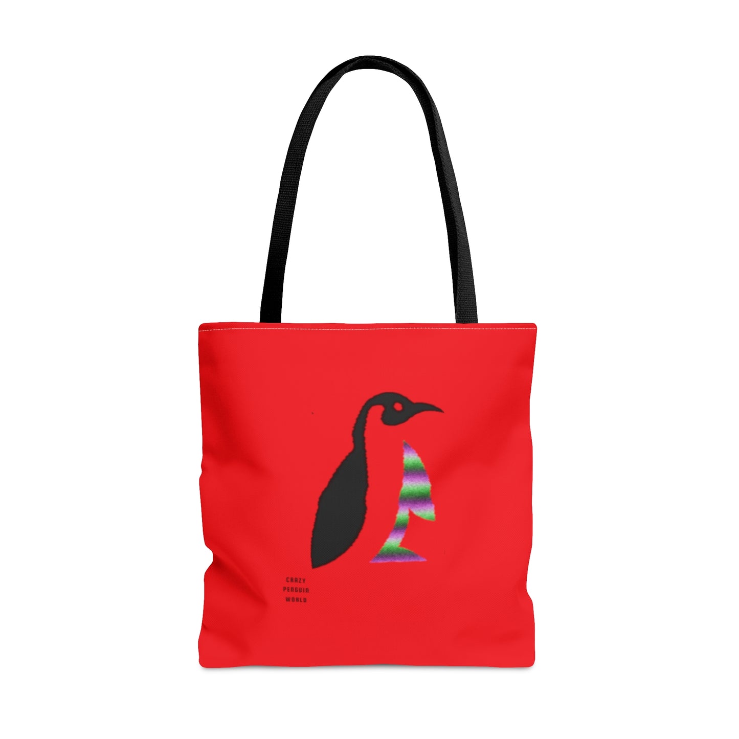 Tote Bag: Crazy Penguin World Logo Red