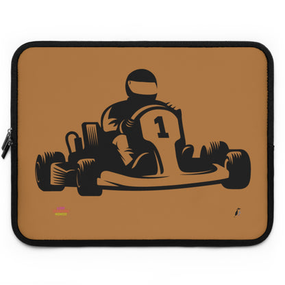 Laptop Sleeve: Racing Lite Brown