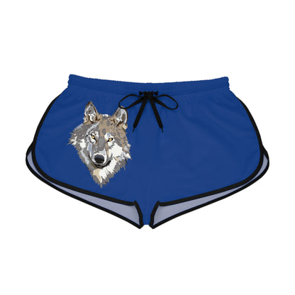 Women's Relaxed Shorts: Wolves Dark Blue