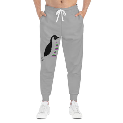 Athletic Joggers: Crazy Penguin World Logo Lite Grey