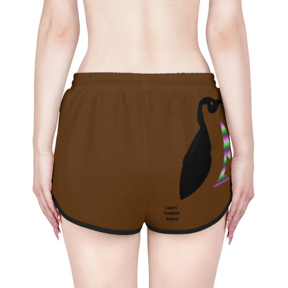 Women's Relaxed Shorts: Lost Remember Honor Brown