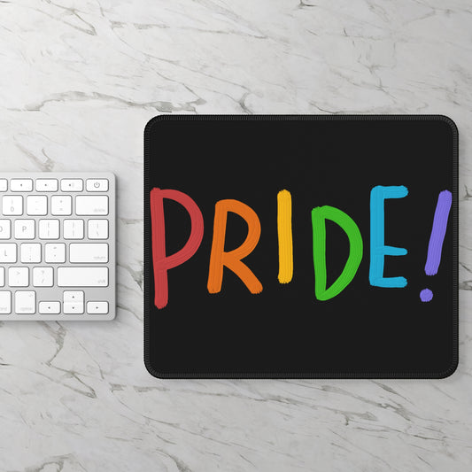 Gaming Mouse Pad: LGBTQ Pride Black