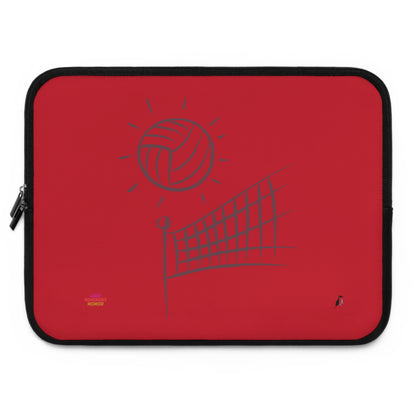 Laptop Sleeve: Volleyball Dark Red