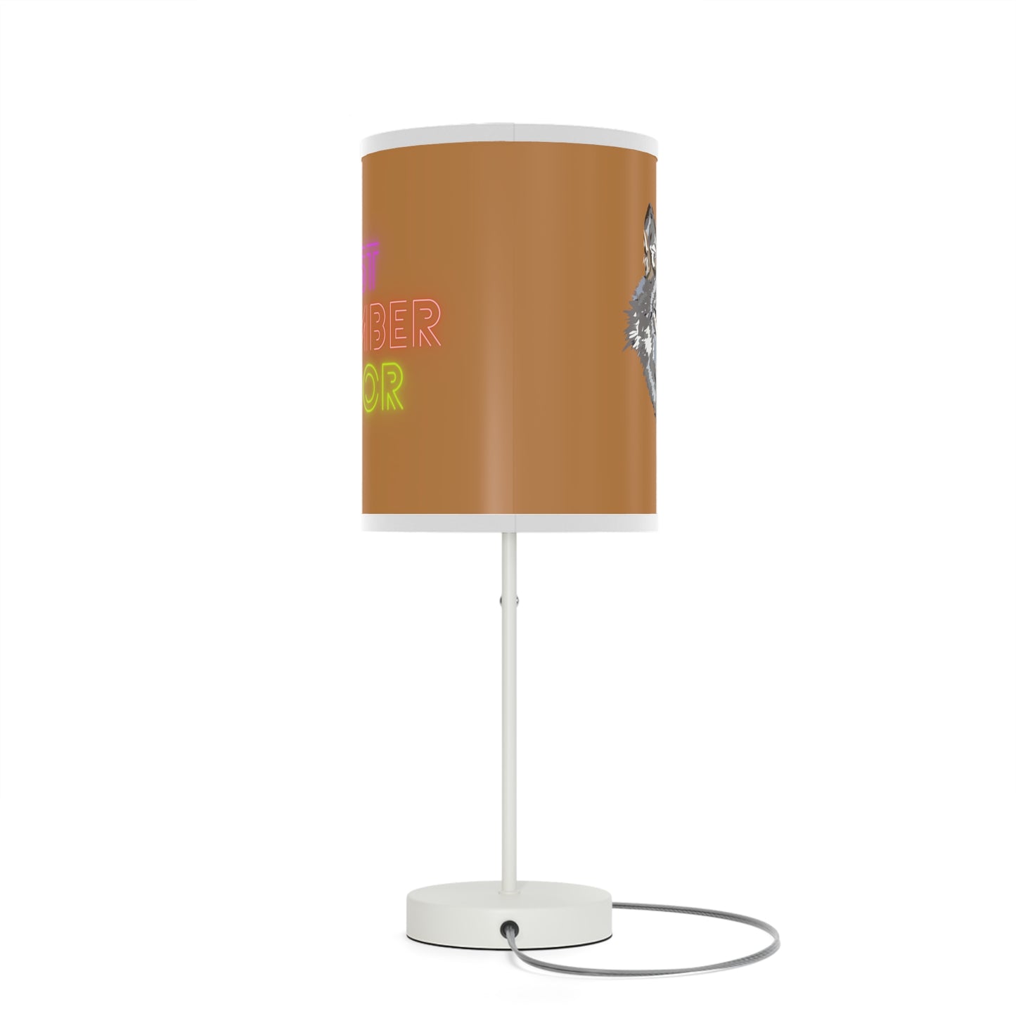 Lamp on a Stand, US|CA plug: Wolves Lite Brown 