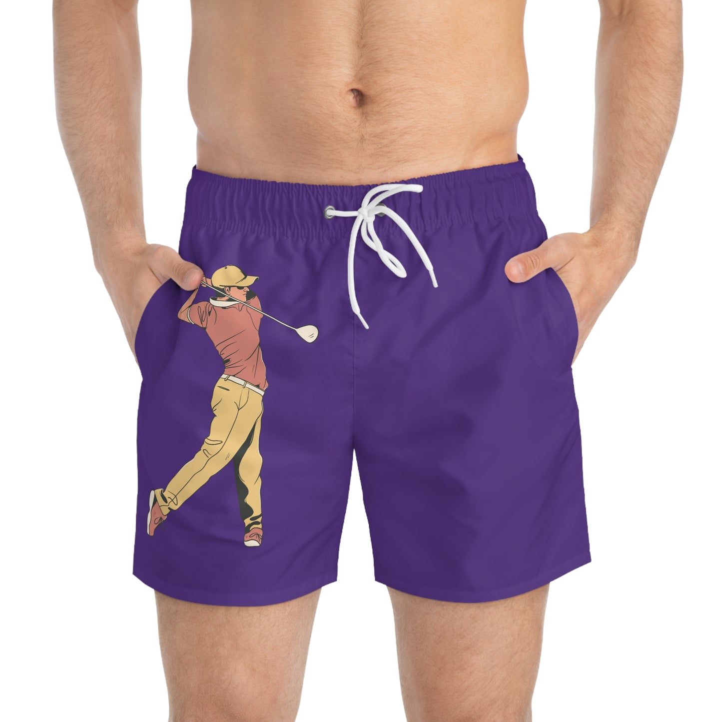 Swim Trunks: Golf Purple