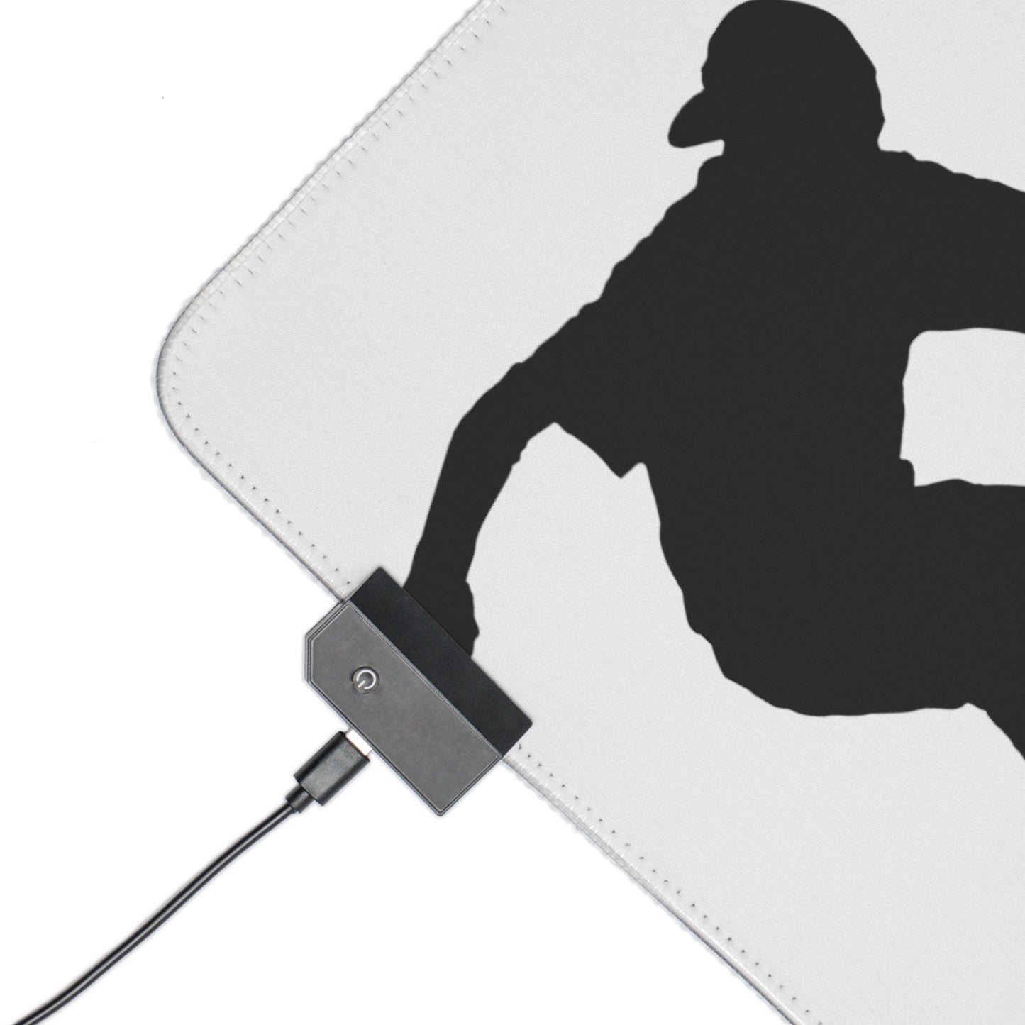 LED Gaming Mouse Pad: Skateboarding White