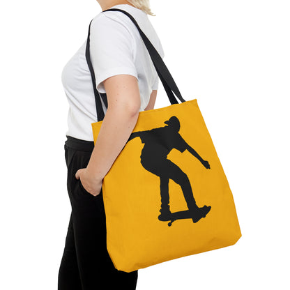 Tote Bag: Skateboarding Yellow