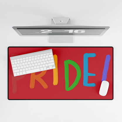 Desk Mats: LGBTQ Pride Dark Red