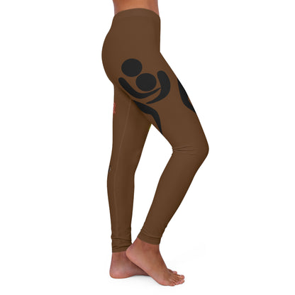 Women's Spandex Leggings: Wrestling Brown