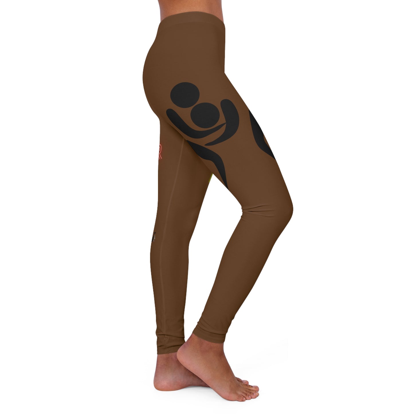 Women's Spandex Leggings: Wrestling Brown