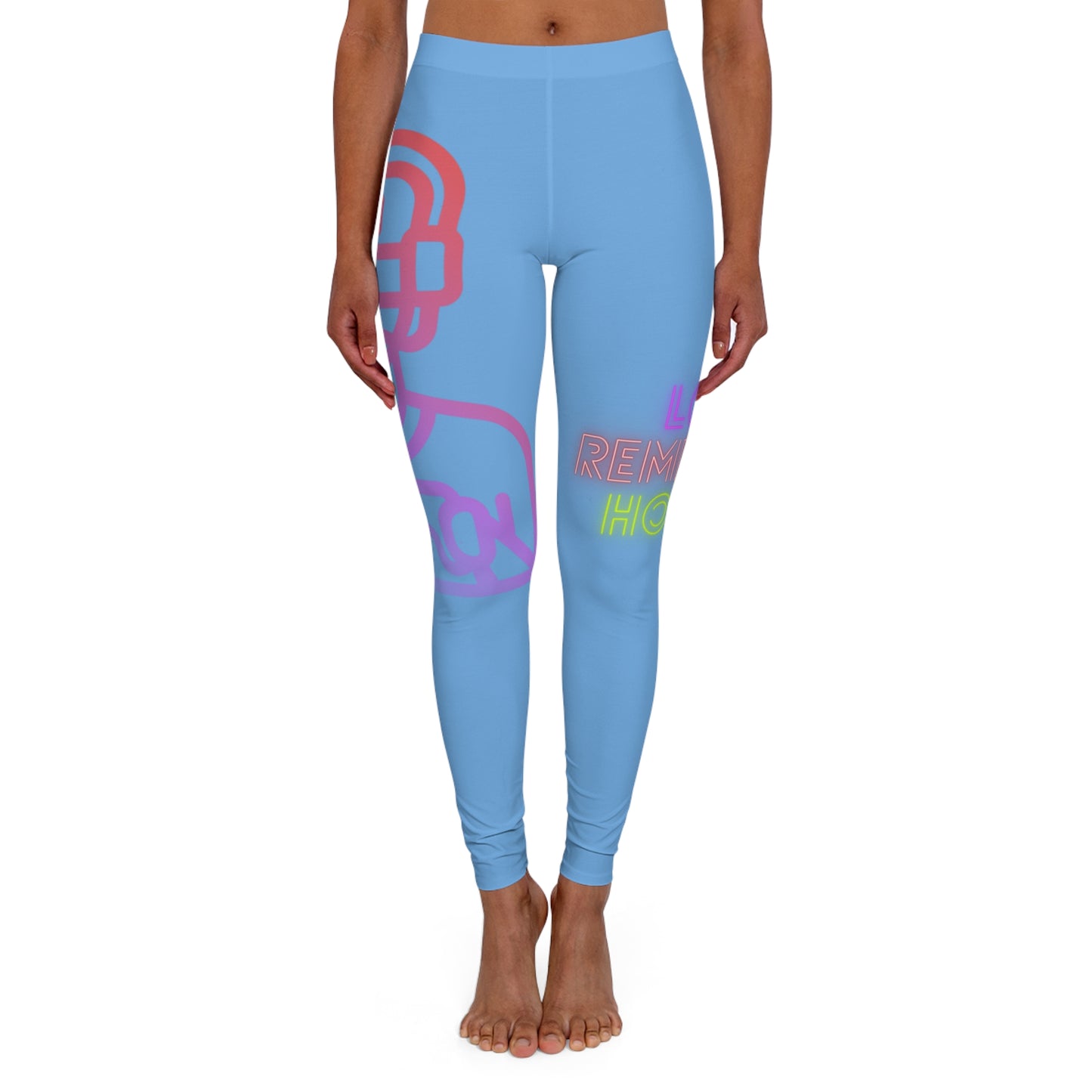 Women's Spandex Leggings: Gaming Lite Blue