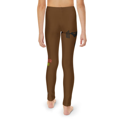 Youth Full-Length Leggings: Weightlifting Brown