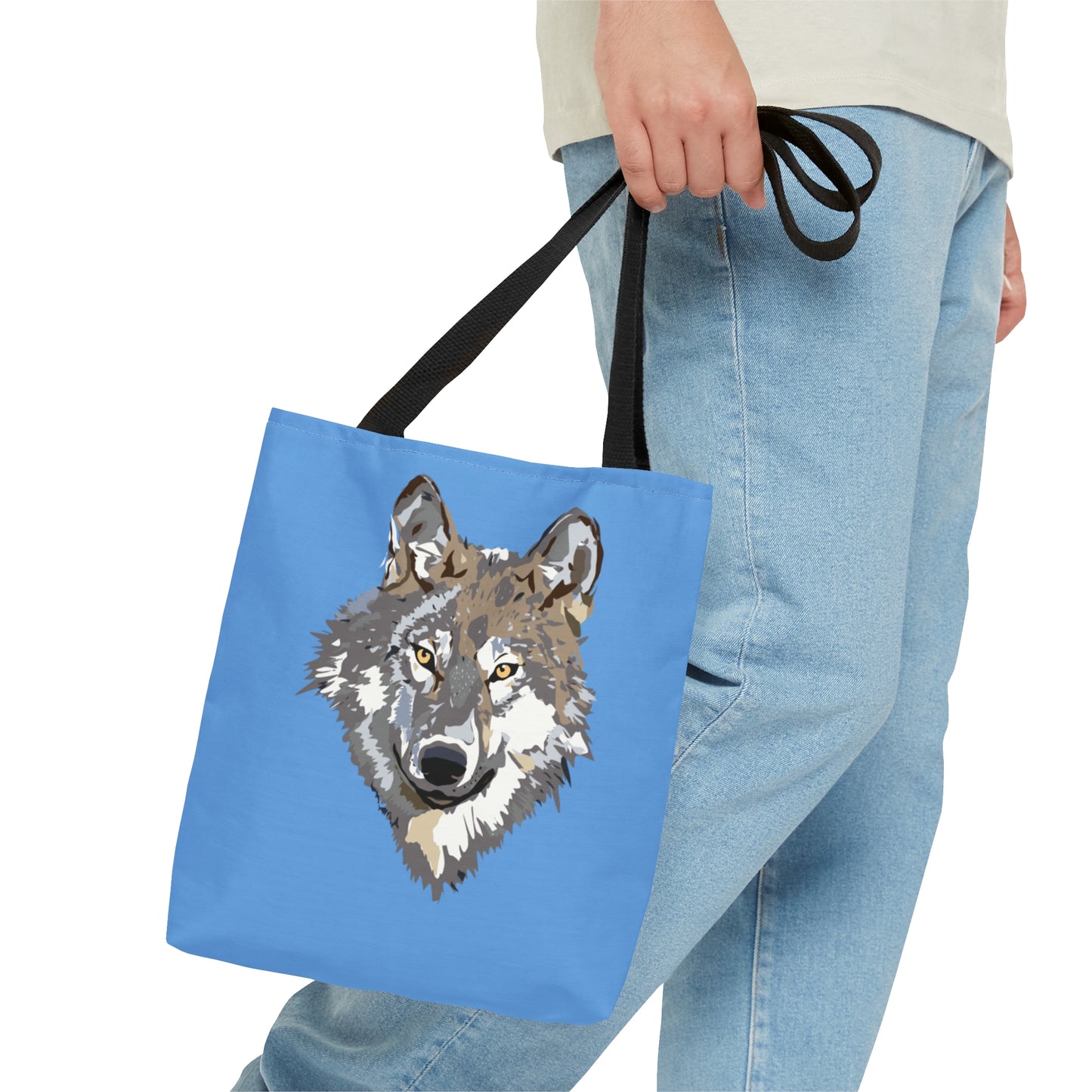 Tote Bag: Wolves Lite Blue