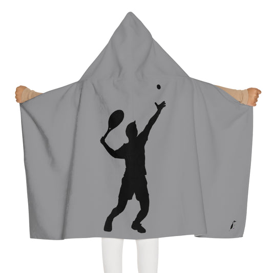 Youth Hooded Towel: Tennis Grey