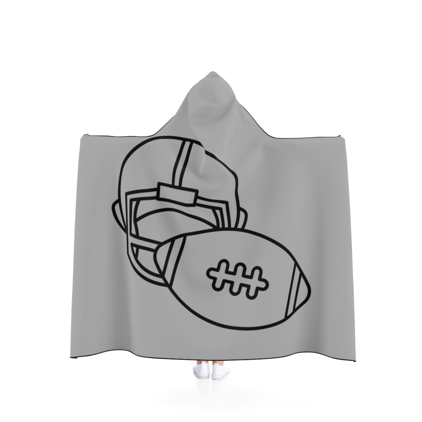 Hooded Blanket: Football Lite Grey