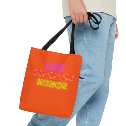 Tote Bag: Lost Remember Honor Orange