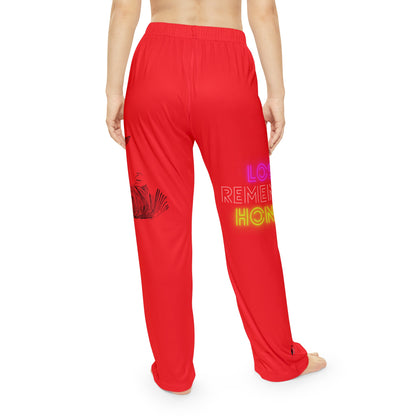 Women's Pajama Pants: Writing Red