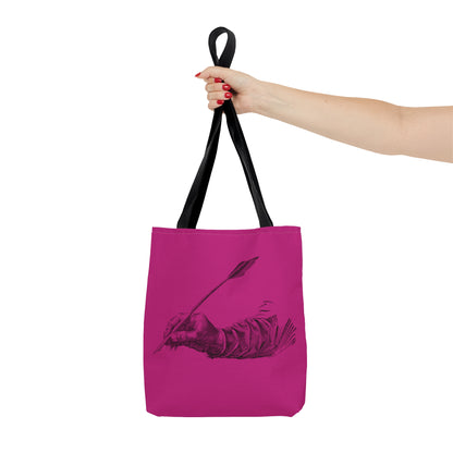 Tote Bag: Writing Pink