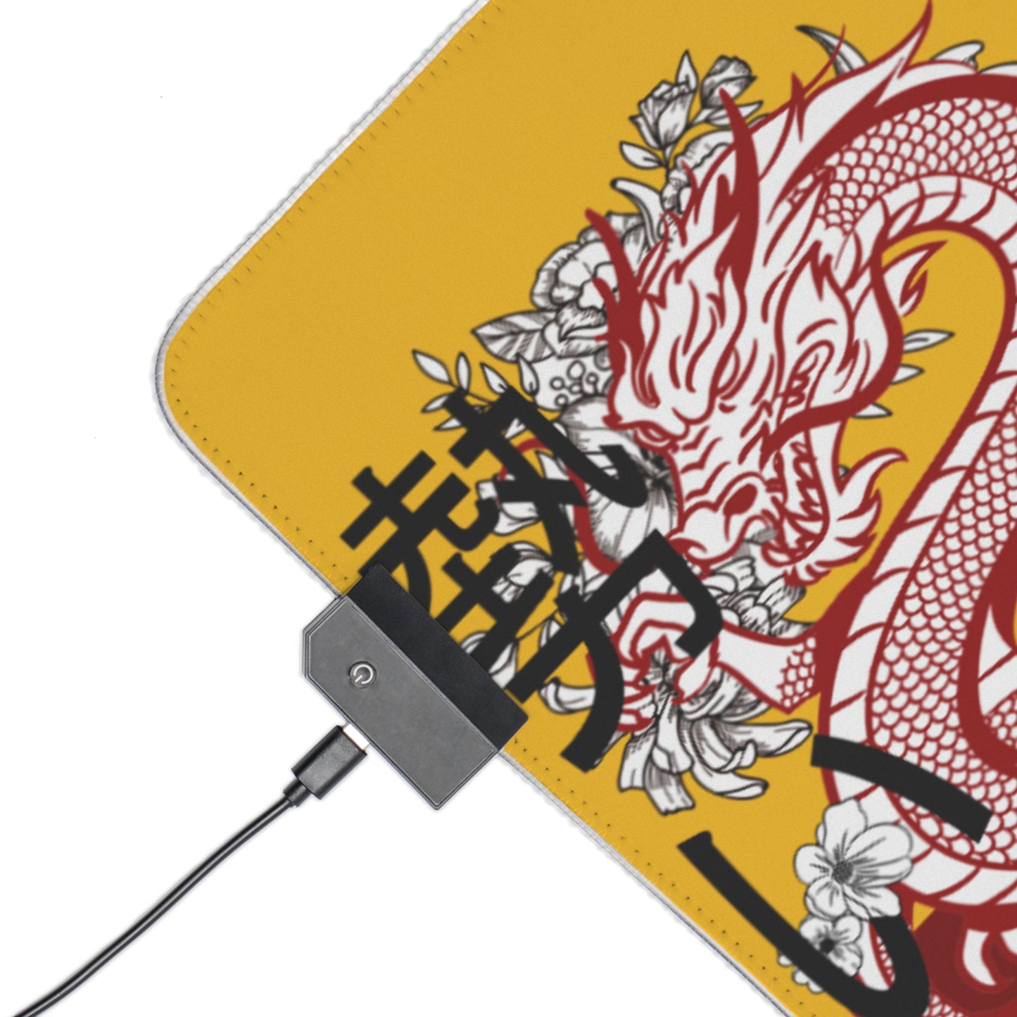 LED Gaming Mouse Pad: Dragons Yellow