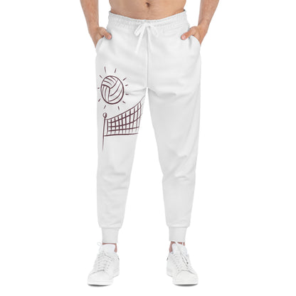 Athletic Joggers: Volleyball White