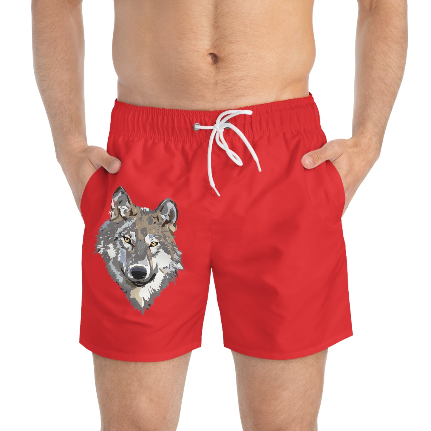 Swim Trunks: Wolves Red