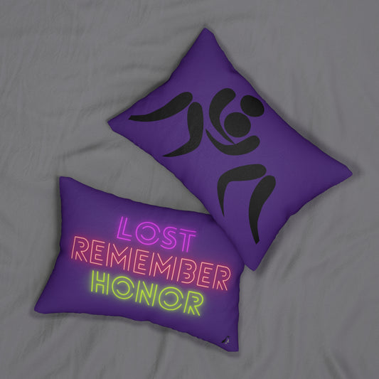 Spun Polyester Lumbar Pillow: Wrestling Purple