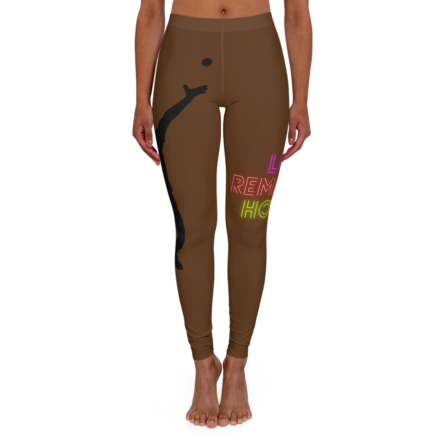 Women's Spandex Leggings: Tennis Brown