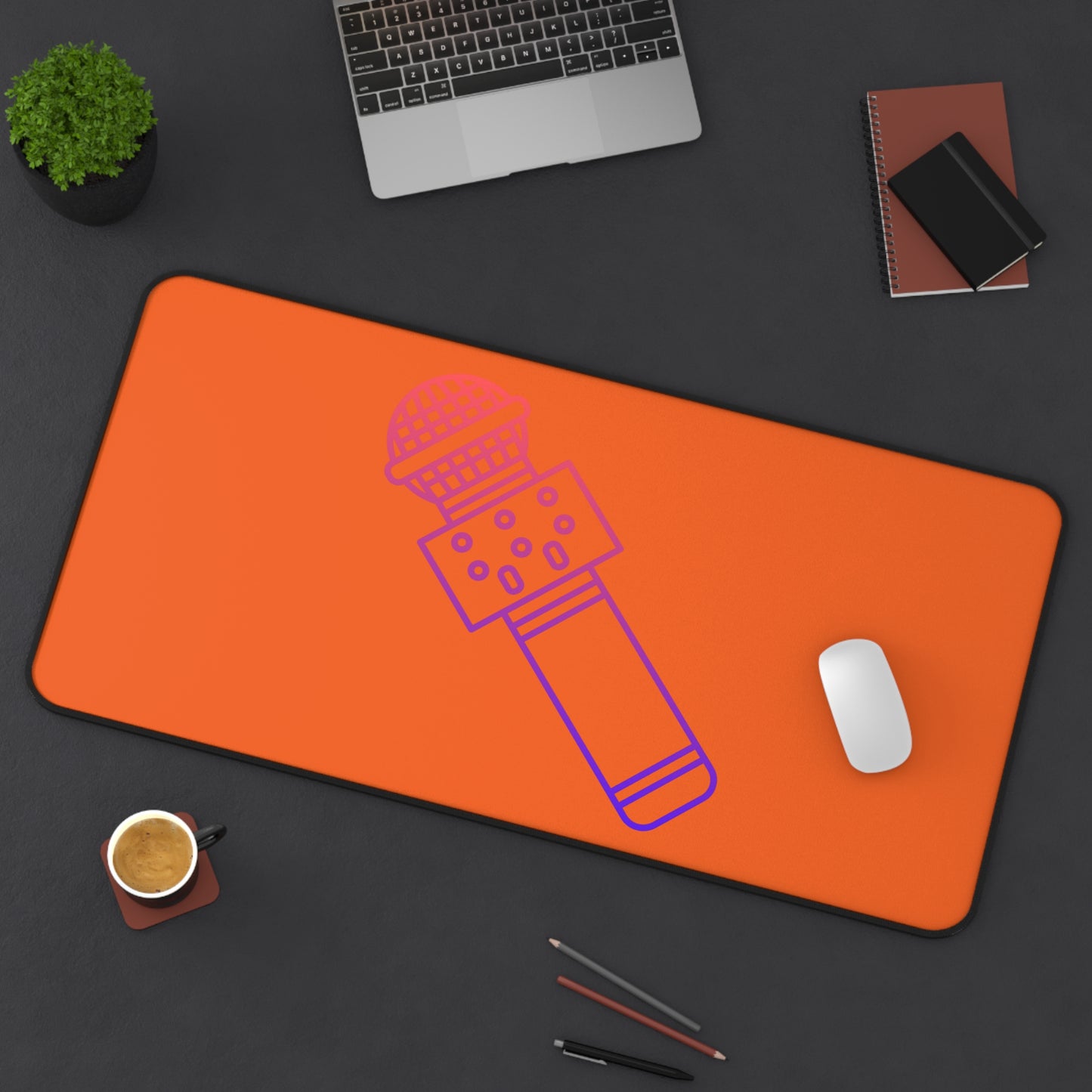 Desk Mat: Music Orange