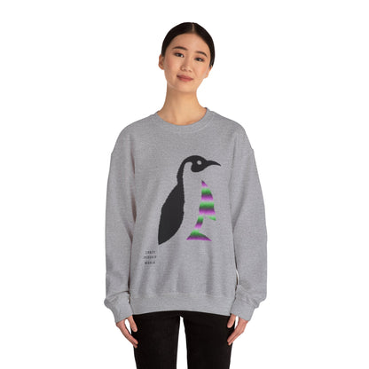 Heavy Blend™ Crewneck Sweatshirt: Crazy Penguin World Logo #1