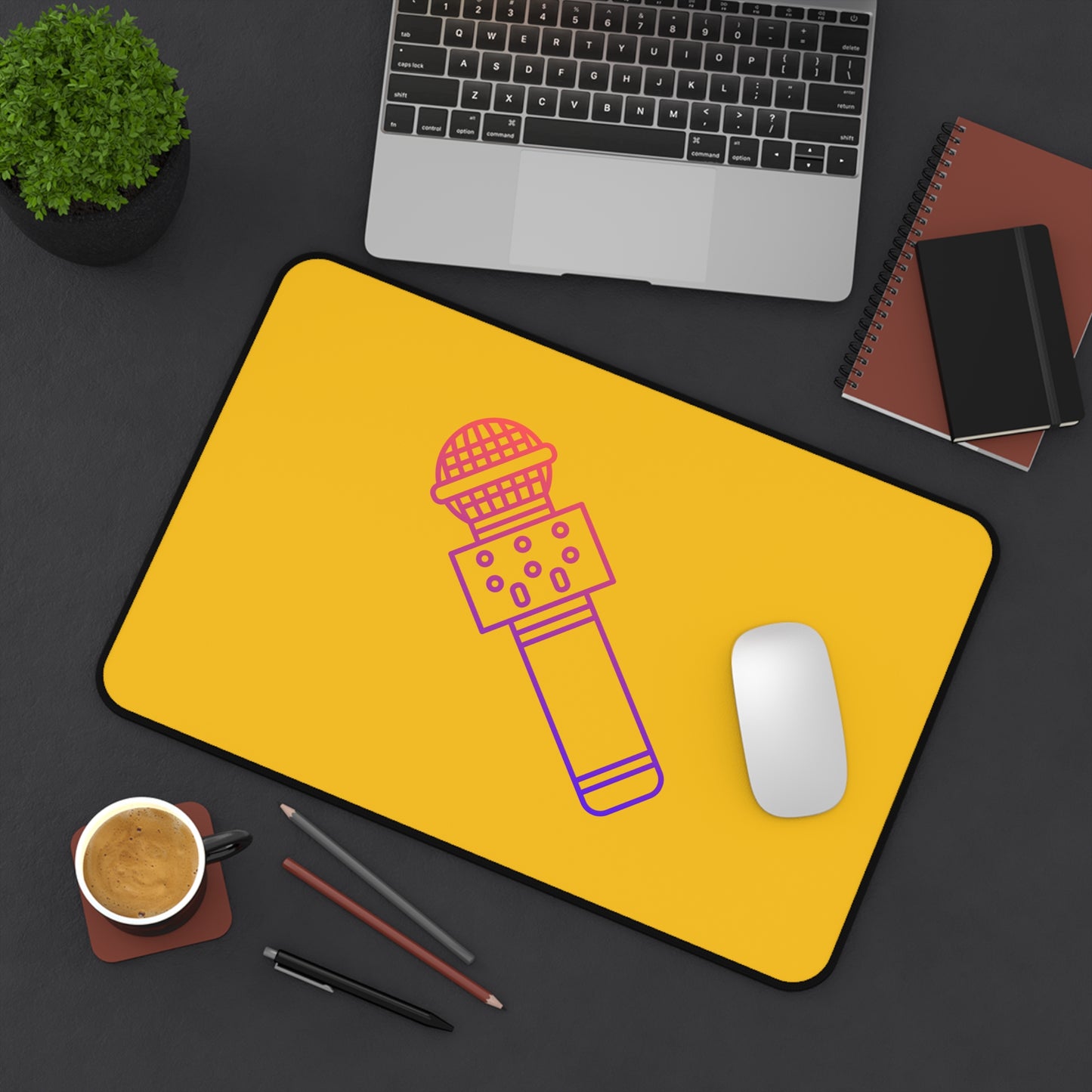 Desk Mat: Music Yellow