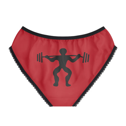 Women's Briefs: Weightlifting Dark Red