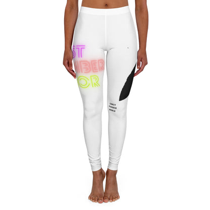 Women's Spandex Leggings: Lost Remember Honor White