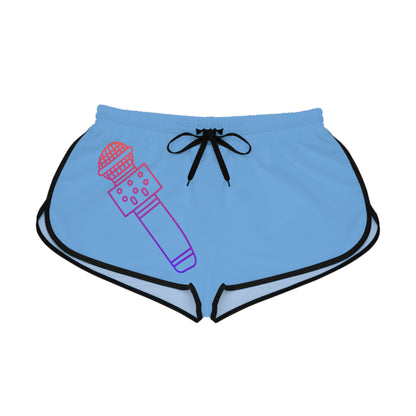 Women's Relaxed Shorts: Music Lite Blue