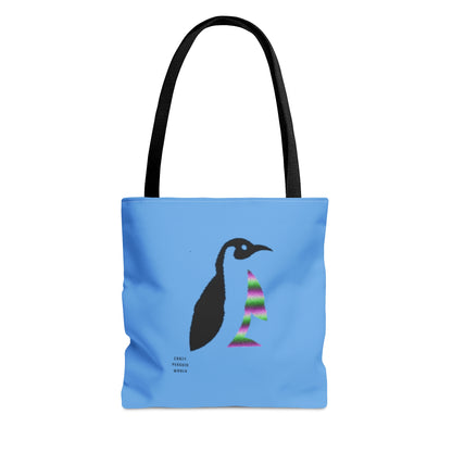 Tote Bag: Crazy Penguin World Logo Lite Blue