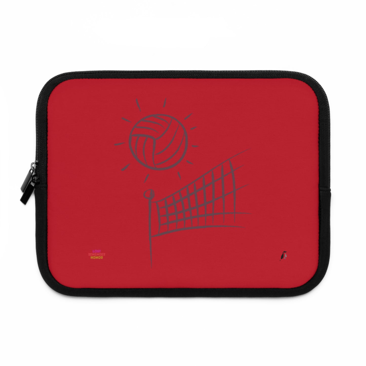 Laptop Sleeve: Volleyball Dark Red