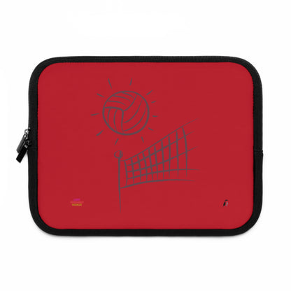 Laptop Sleeve: Volleyball Dark Red