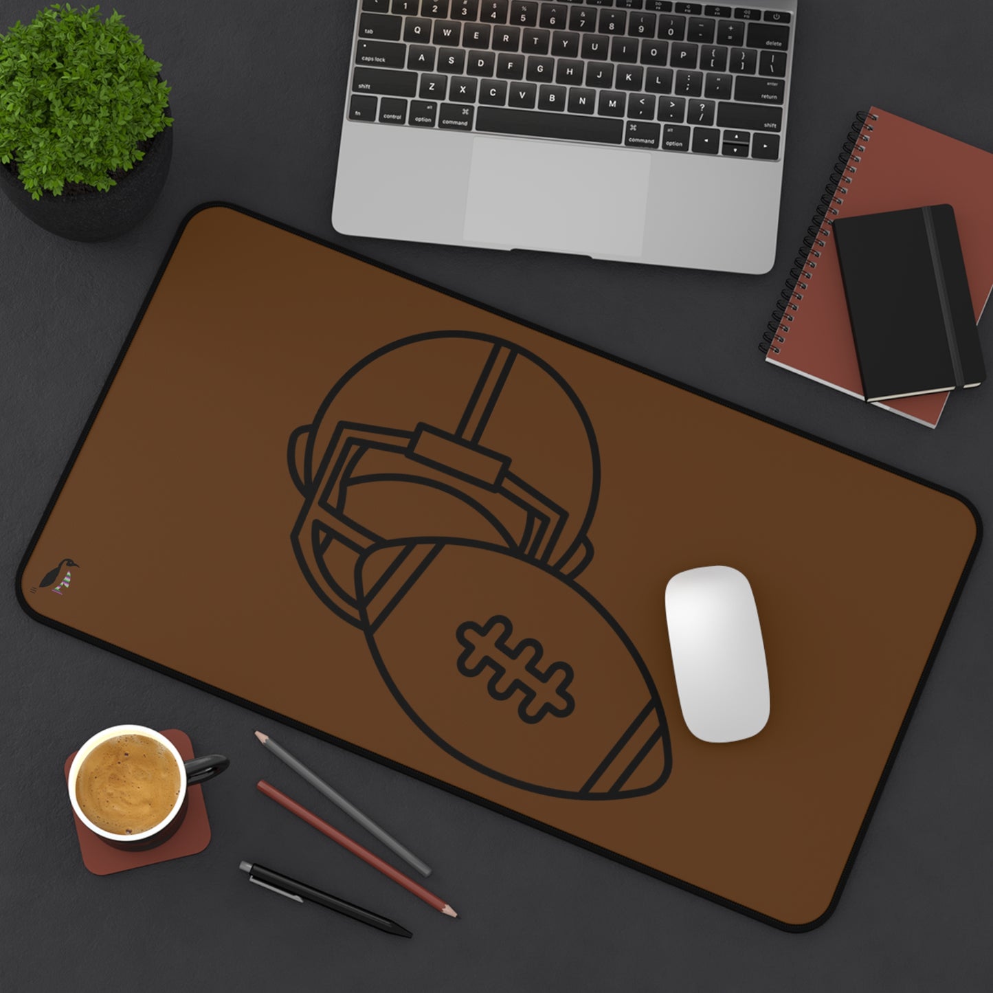 Desk Mat: Football Brown