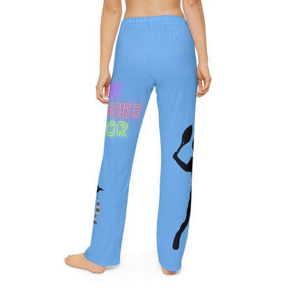 Kids Pajama Pants: Tennis Lite Blue