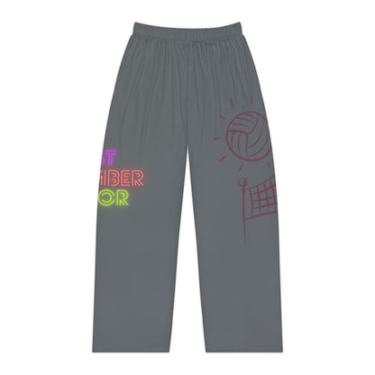 Pambabaeng Pajama Pants: Volleyball Dark Grey 