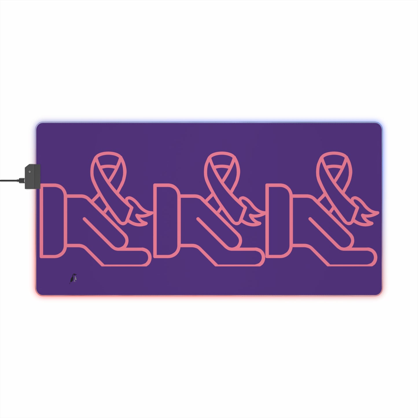 LED Gaming Mouse Pad: Fight Cancer Purple