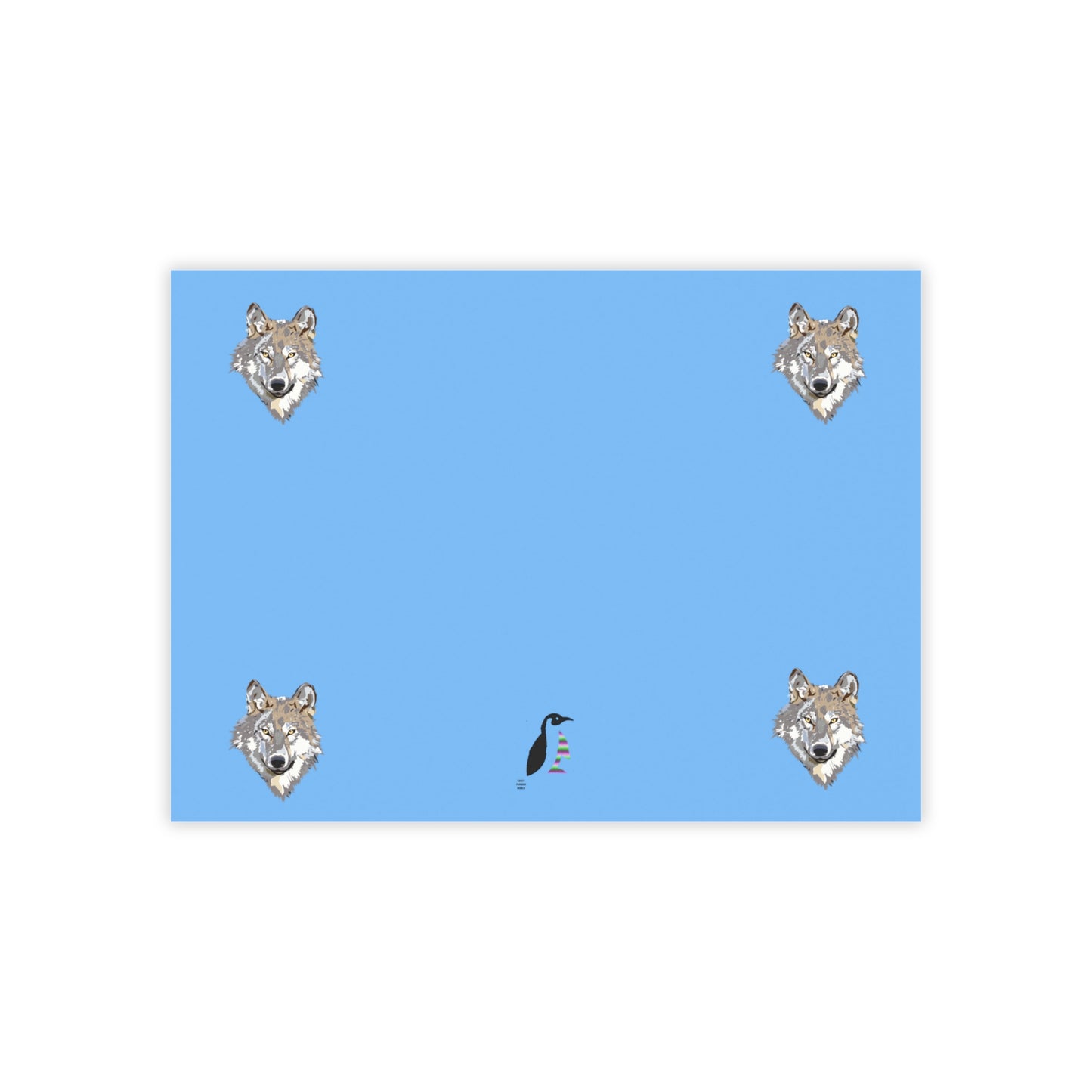 Post-it® Note Pads: Wolves Lite Blue