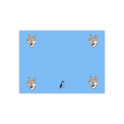 Post-it® Note Pads: Wolves Lite Blue