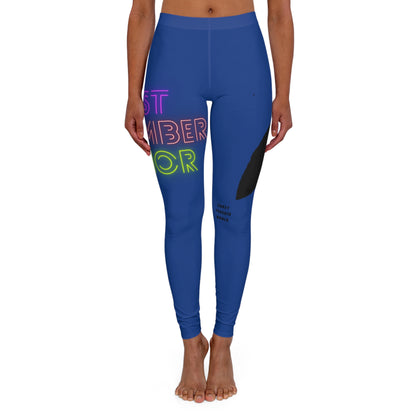 Women's Spandex Leggings: Lost Remember Honor Dark Blue